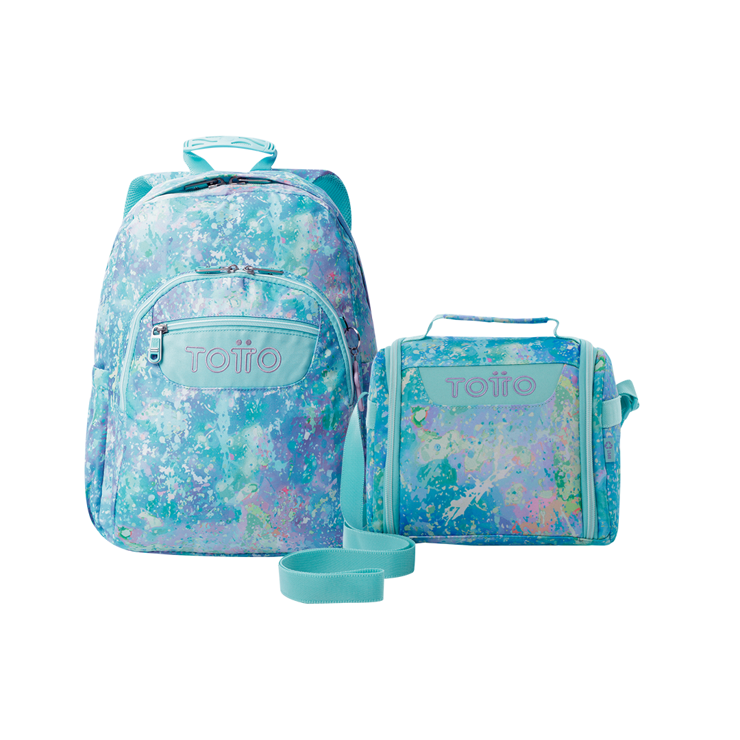 COMBO 0JG - Mochila Acuarela + Lonchera Resaltador