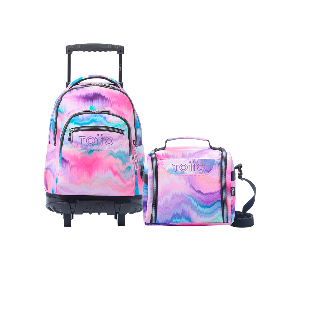 COMBO 0KD - Mochila Ruedas + Lonchera Resaltador