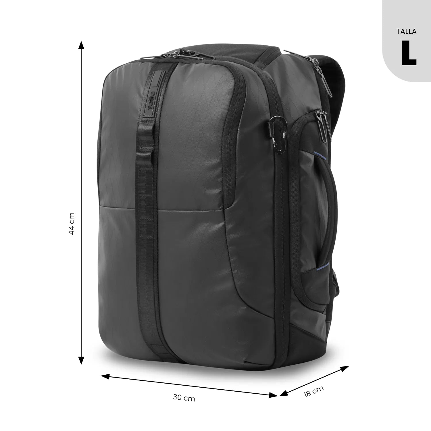 Mochila de Viaje Grande Deploy Travel Negro