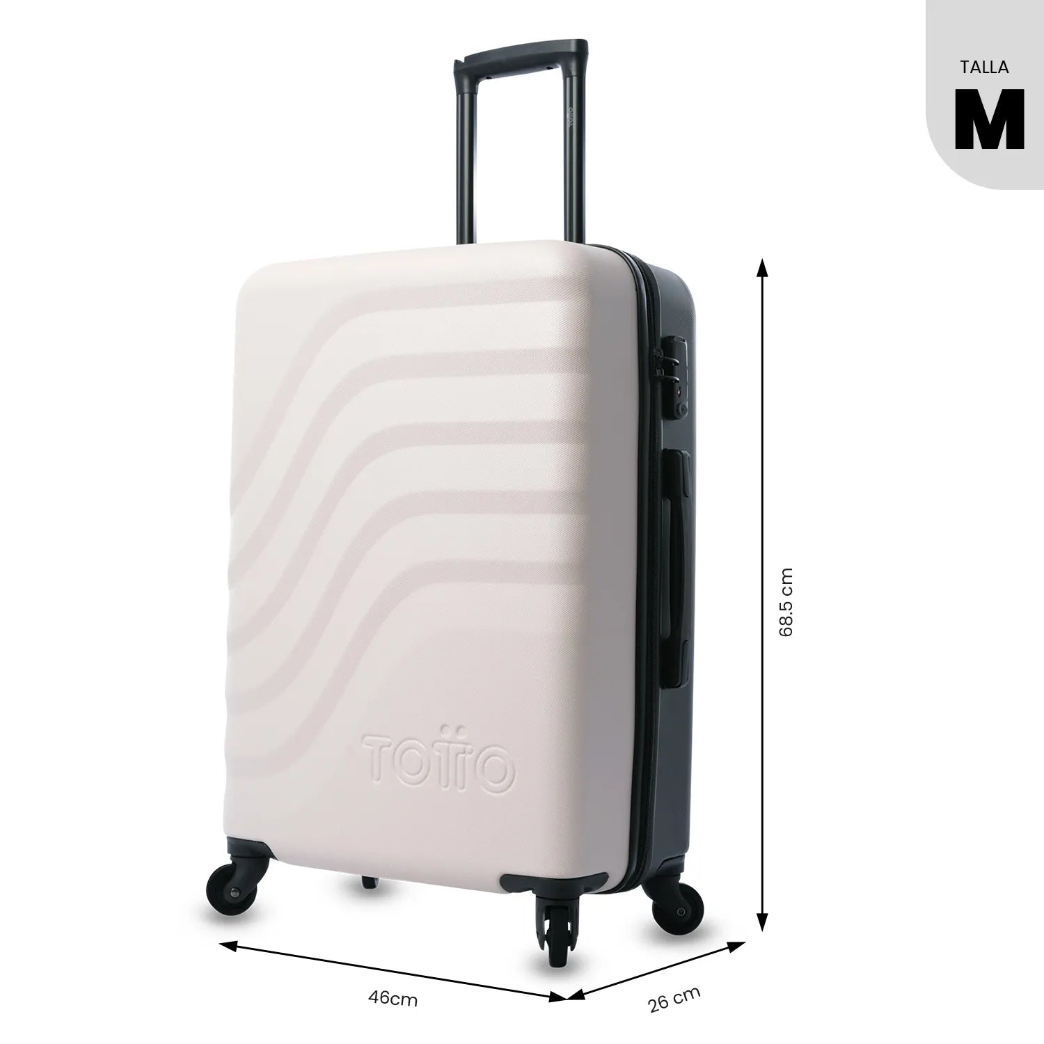 Maleta de Viaje Mediana 360 Bazy Rosada