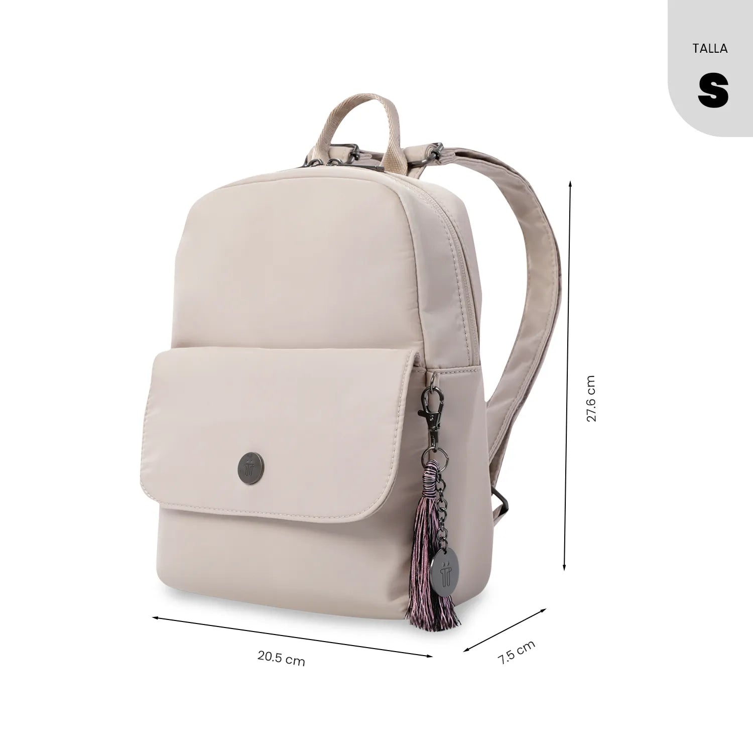 Bolso Pequeño para Mujer Corneana tipo MOCHILA Beige