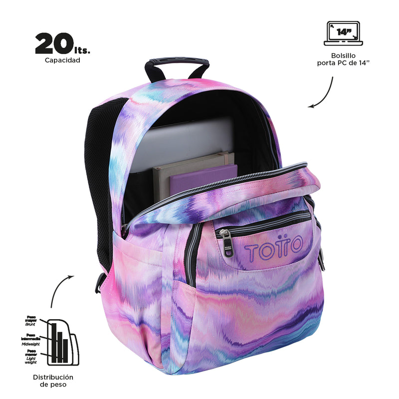 MOCHILA ACUARELA GLITTER 00KD