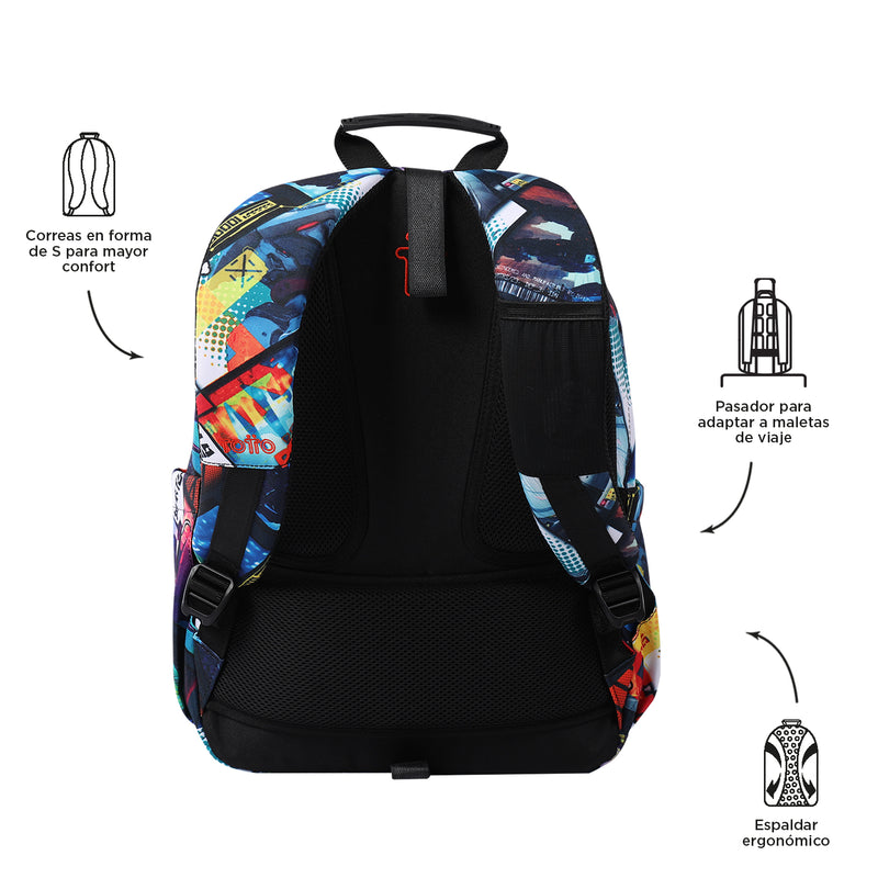 MOCHILA ACUARELES 6C9 (Mediana)