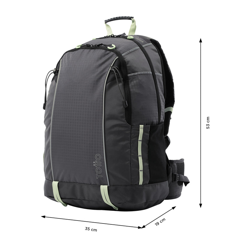 Mochila Ergonómica Grande Con Correa Lumbar, Repelente A Líquidos Y Protector Para Lluvia