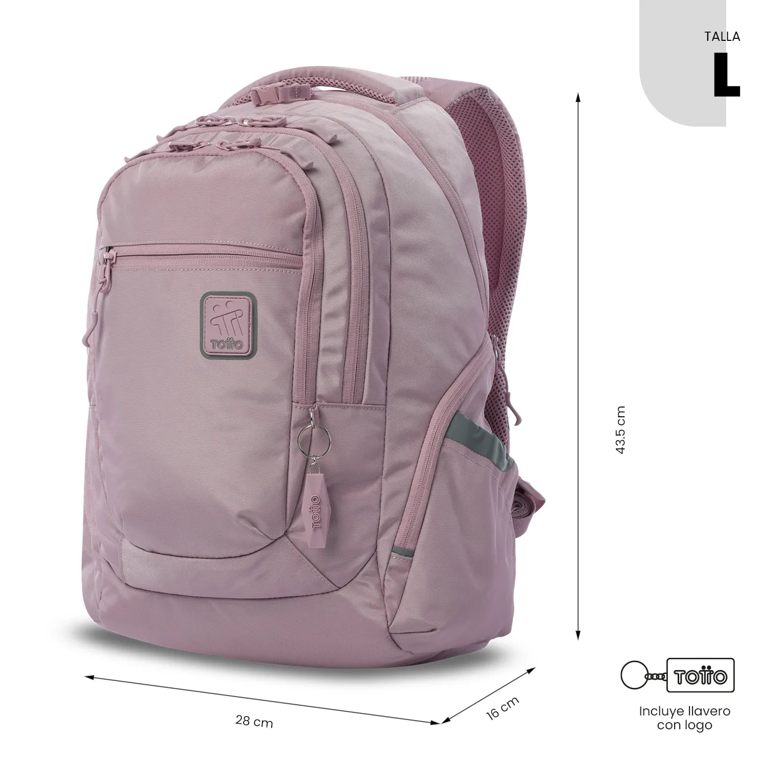 Mochila Universitaria Eufrates 2.0 Porta PC 13" Rosa para Mujer